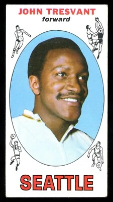 1969-70 TOPPS NBA BASKETBALL #58 JOHN TRESVANT EX Seattle Supersonic Card - Image 1 of 2