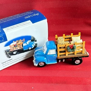 De Colección Departamento 56 Snow Village Accesorio 54955 Camión de Plataforma de Granjero Caja Original '98 - Imagen 1 de 9