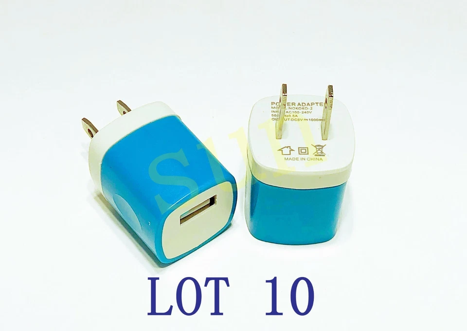  LOTE10 USB Cargador de Pared Enchufe Hogar Adaptador de Corriente PARA iPhone Samsung Universal Foto 1 de 2