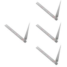 4 Sets Stainless Steel Gauge Straight Ruler Measure Tools Measuring