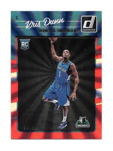 2016-17 Donruss Basketball KRIS DUNN RC Red Holo Laser #/99 -TIMBERWOLVES- #155 - Picture 1 of 1
