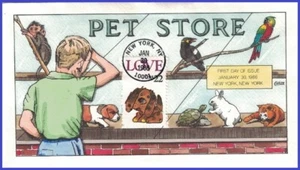 USA8 #2202 U/A COLLINS HAND PAINTED FDC Love Puppy - Picture 1 of 1