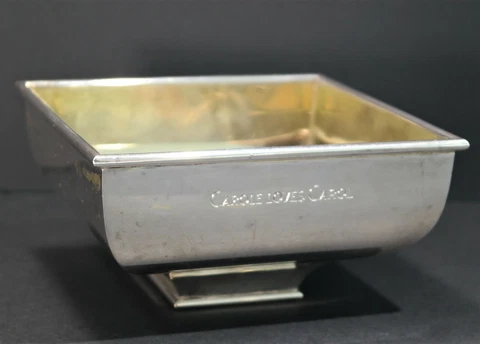 Italian Bulgari Sterling Silver Modernist Style Bowl Carol Channing Estate C1978 Cover