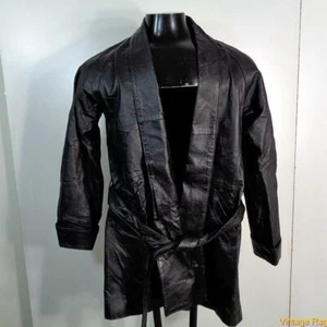 PHASE 2 Soft JACKET Coat Womens Size S Black belted - Picture 1 of 5