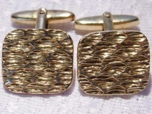 DESIGNER MANSCHETTENKNÖPFE AUS GOLD 333-ER / 8 KT. - Picture 1 of 3