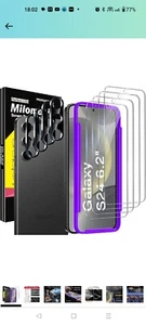 4 Pack Screen Protector for Samsung Galaxy S24 6.2 Inch with 4 Pack Tempered... - Afbeelding 1 van 8