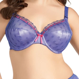 Elomi Izzy EL8790 Hummingbird Purple Underwired Bandless Bra NWT 36FF - Picture 1 of 2