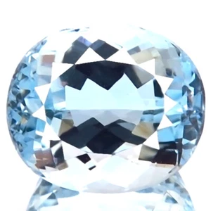 AQUAMARINE 4.66ct FLAWLESS SPARKLING NATURAL BEST BLUE PERFECT HUGE OVAL CUT - Picture 1 of 7