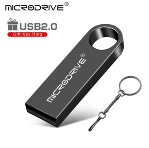 MicroDrive Hi Speed 128GB USB 2.0 Key Ring Flash Drive - Black - Picture 1 of 6