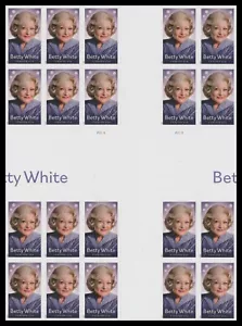 US 5976a Betty White imperf NDC cross gutter block 20 B MNH 2025 - Picture 1 of 1