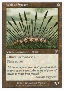 WALL OF SPEARS 323/350 7TH SEVENTH MTG MAGIC MP (yourdeckbuilder) - Picture 1 of 1