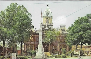 Cartolina d'epoca Ohio cromata Court House Cambridge - Foto 1 di 2
