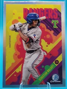 2024 Bowman Chrome SEBASTIAN WALCOTT #BA-12 Bowman Ascensions Insert RANGERS - Picture 1 of 2