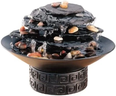 Homedics Envira Scape Rock Garden Illuminated Relaxation Water Fountain. New - Image 1 of 4