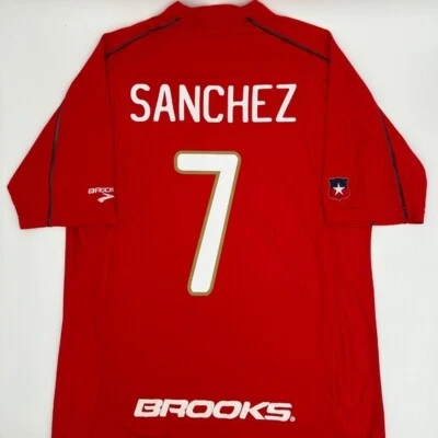 Alexis Sanchez #7 Chile 2010/2011 Home ORIGINAL Brooks VTG Rare Soccer Jersey M - Image 1 of 4