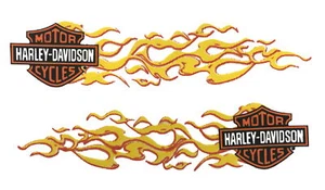 Harley-Davidson Aufkleber Set Flammen B+S 24x6cm Flame Decal Set left + right XL - Bild 1 von 1