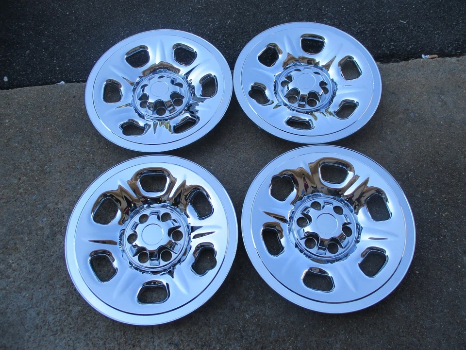 Conjunto de quatro (4) peles cromadas 15" 2005-2010 Nissan Frontier roda de aço com 6 raios  - Imagem 1 de 1