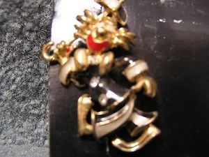 CLOWN MIT REGENSCHIRM ANSTECKNADEL SKURRIL MODE VINTAGE SCHMUCK 50ER JAHRE EMAILLIERT SPASS - Bild 1 von 2