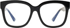 Oversize Niebieskie okulary świetlne dla kobiet Kwadratowe grube niebieskie okulary komputerowe