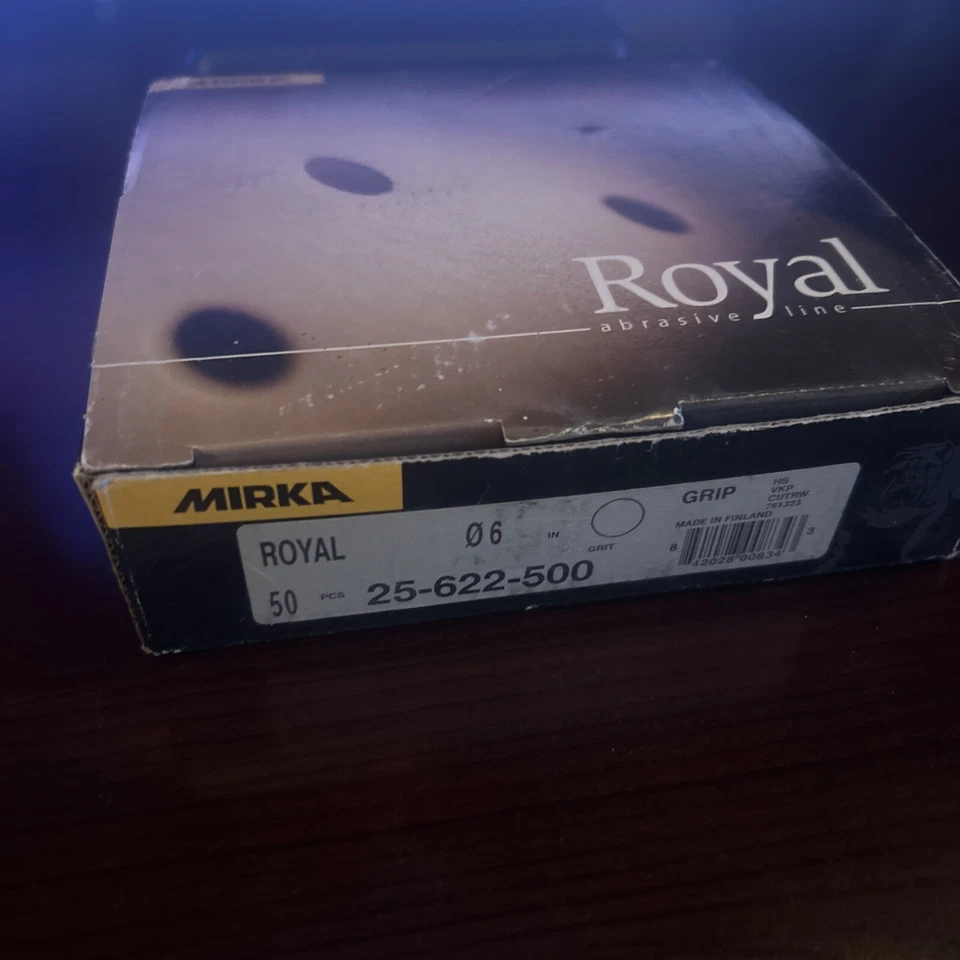 Mirka 25-622-500 6" Grip Royal Sanding Discs 500 P500 Grit - Box Of 50 Discs Foto 1 de 1