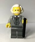 Lego Ideas Orient Express 21344 elderly man minifigure - gray suit, white beard