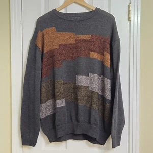 Bachrach Mens Textured Sweater Merino Wool Blend Made in Italy Size XL - Picture 1 of 12