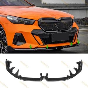 For BMW 5 Series G60 M60 2024+ Dry Carbon Fiber Front Bumper Lip Spoiler - Picture 1 of 10