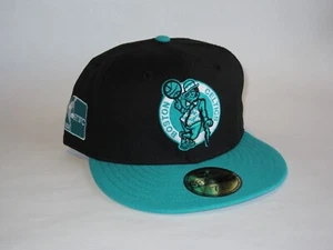 Boston Celtics NBA HWC Black/Teal New Era 59Fifty Hat 7 1/8 NEW! - Picture 1 of 5