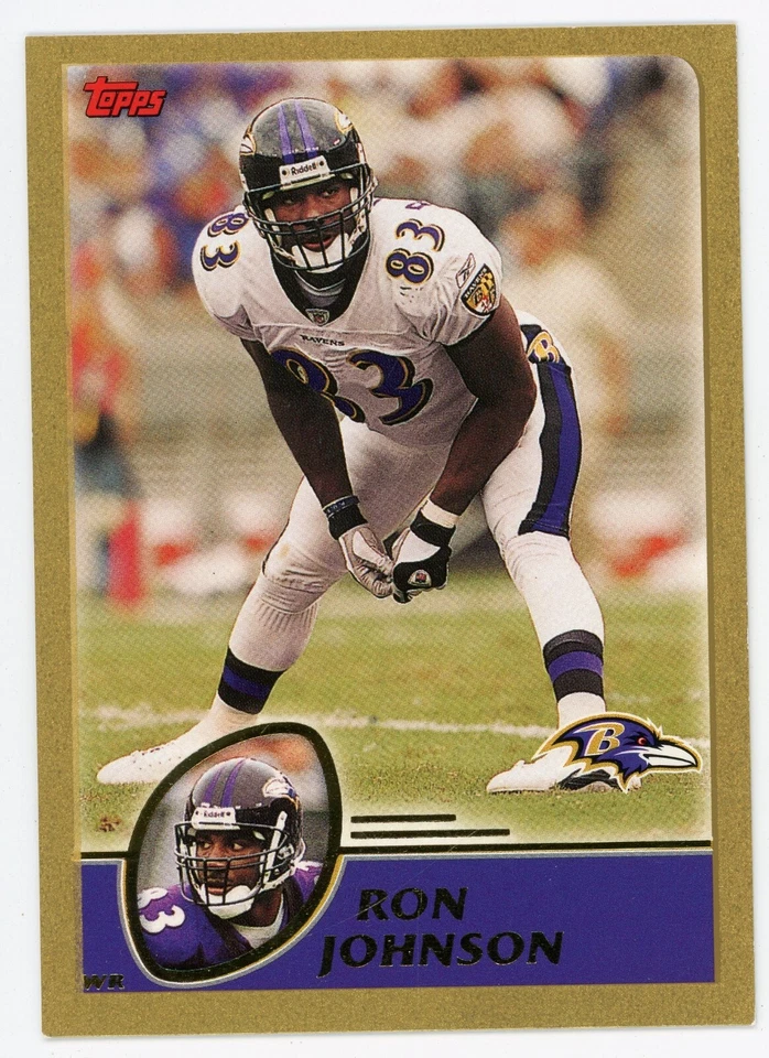 2003 Topps Ron Johnson Gold #182 #/499 Ravens - Image 1 of 1