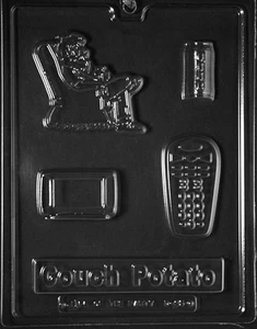 COUCH POTATOE KIT PIECES MOLD Chocolate Candy molds beer remote tv television - Picture 1 of 1