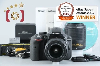 "Count 3,057" Nikon D3300 24.2 MP DSLR Black 18-55 55-200 Lenses [Very Good] - Image 1 of 4