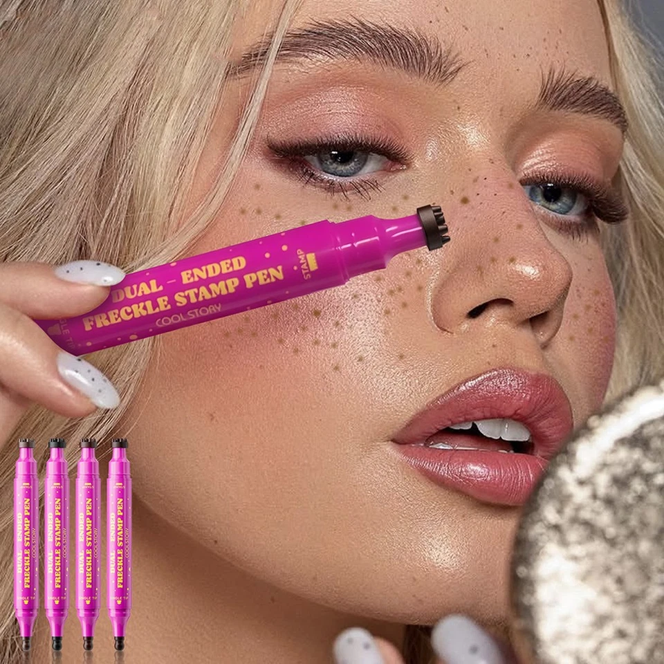 2 in 1 Natural Like Freckle Stamp Pen Quick Dry Waterproof Freckle Makeup Pen ' - Image 1 of 4