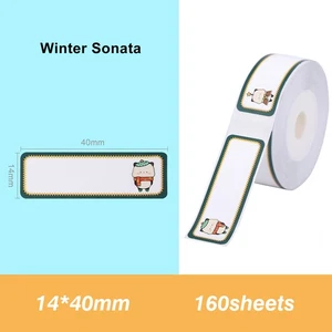 (5 Rolls (Type 1))5 Rolls Label Paper Thermal Printing Paper Name Price TDW - Afbeelding 1 van 9