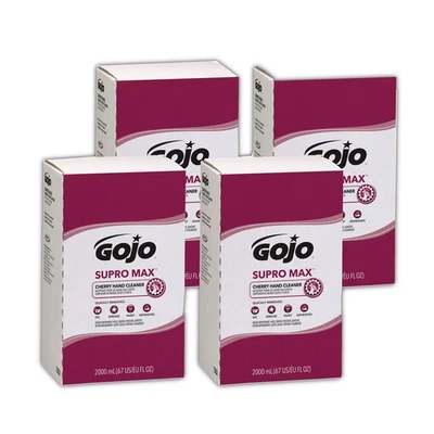 GOJO 728204 SUPRO MAX 2000 ml Recarga Cereza Loción Limpiador de Manos (4/Cartón) Nuevo Foto 1 de 4