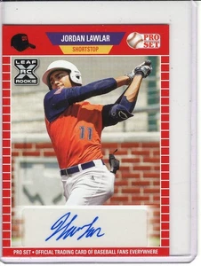 2021 LEAF PRO SET JORDAN LAWLAR ROOKIE/RC AUTO #PSJL2 *ROUGE* - Photo 1/1