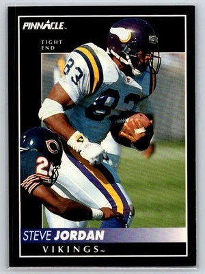 1992 Pinnacle #186 Steve Jordan Minnesota Vikings - Image 1 of 2