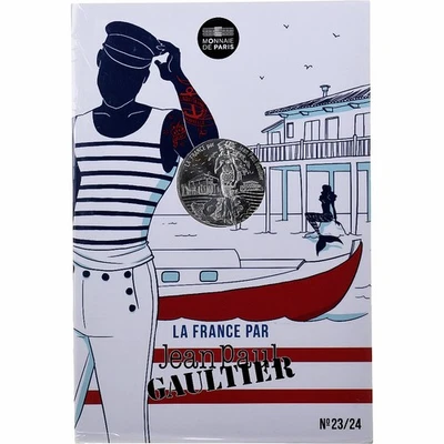 [#131837] 法国,10 欧元,Jean-Paul Gaultier (L'Aquitaine),2017 年,MDP,银色,  — 第 1/2 张图片