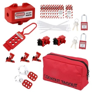 Lockout Tagout Kit Nylon Ties Safety Padlocks Set for Lock Out Tag Out - Picture 1 of 7