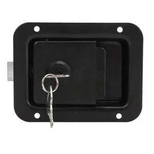 Paddle Handle Locking Latch Trailer Toolbox Door Lock Heavy Duty Black - Picture 1 of 22
