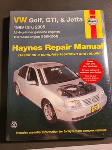 Haynes Repair Manual VW Golf, GTI & Jetta 1999-2005, TDI 99-04 - Picture 1 of 3