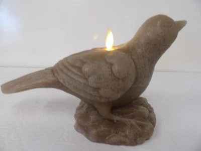 Luminara Cera Real Tiza Pájaro Moderno LED Vela Sin Llama con Control Remoto Foto 1 de 4