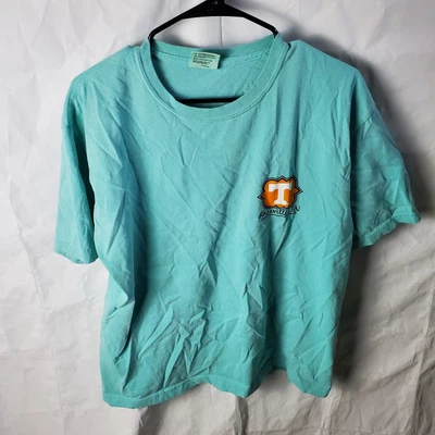 Comfort Colors Shirt Womens L Blue Tennessee Volunteers Print Born Mountains Tee - Image 1 of 4