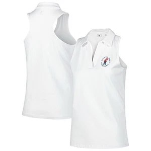 Women's 2024 U.S. Open FootJoy White ProDry Racerback Sleeveless V-Neck Polo - Picture 1 of 11