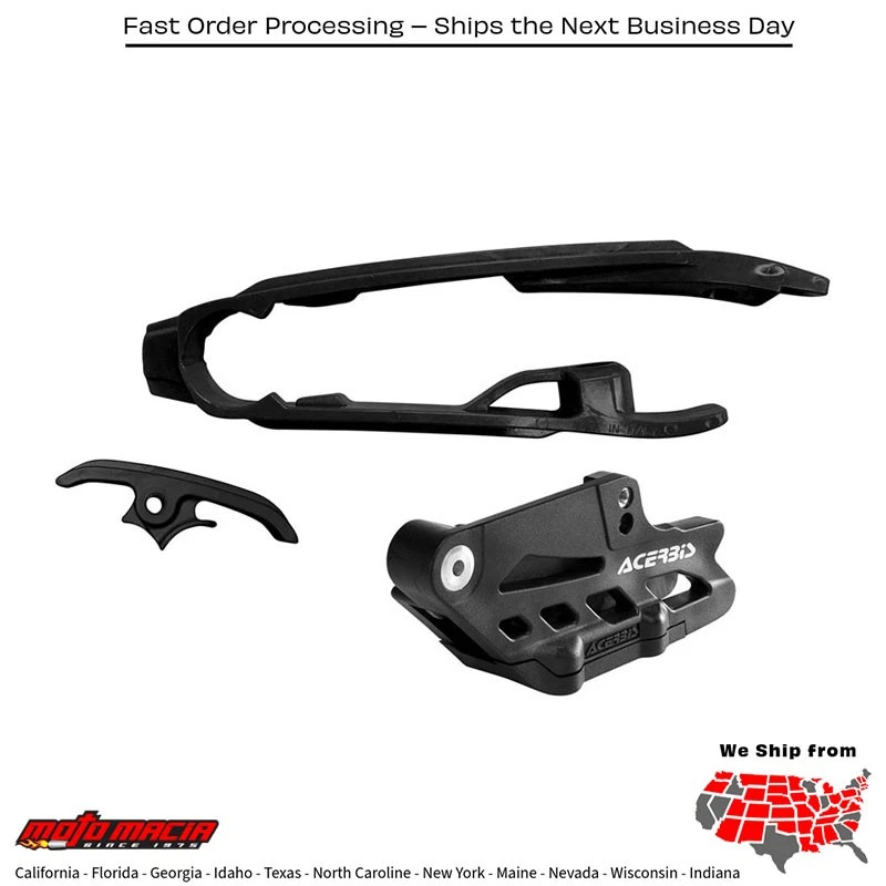 KIT GUÍA/DESLIZANTE NEGRO KTM 350 XCF-W 2016-2021 KTM 350 XC-F 2016-2022 KTM 450 Foto 1 de 1