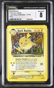 Carta Pokémon CGC 8 Dark Raichu 7/110 Holo Legendary Collection - Imagen 1 de 2