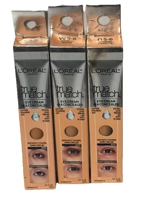 3x L'Oreal True Match Eye Cream In A Concealer 0.40 oz - Medium C5-6, N5-6, W5-6 - Image 1 of 3