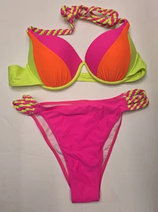 Neonfarben Bikini/Bademode/Markenlos/gepolsterte Bügel/Damen Größe XL - Bild 1 von 5