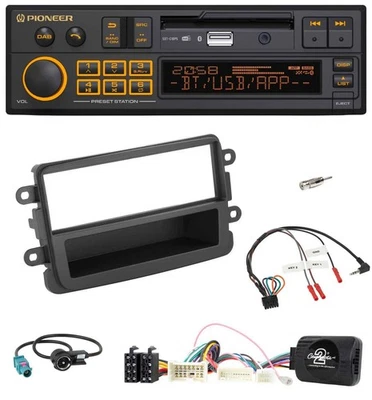 Pioneer DAB Lenkrad USB Bluetooth Autoradio für Dacia 2012-2021 dunkelgrau - Bild 1 von 4