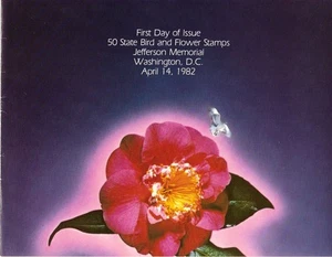 #1953 FD First Day Ceremony Program 20c Birds & Flowers Stamps - Picture 1 of 2