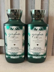 Bath & Body Works LOT of 2 GINGHAM FRESH Moisturizing Body Lotion Cream 8oz New - Picture 1 of 4